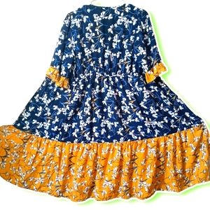 Beautiful orchid kimono long navy ties closed OS